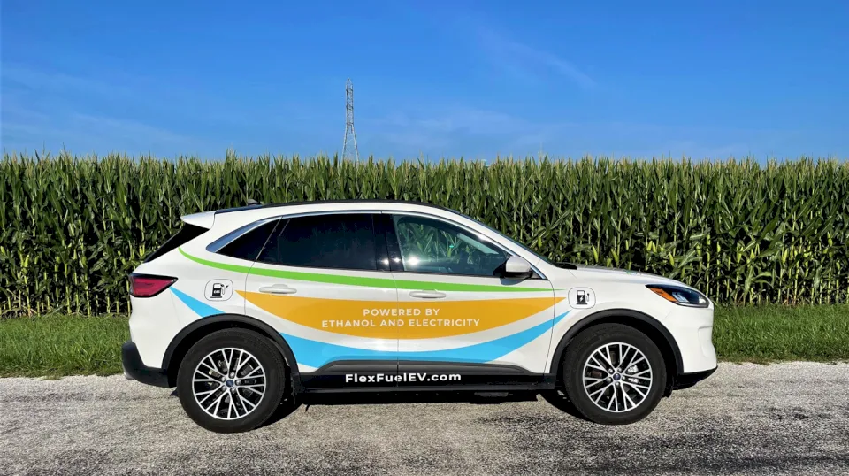The Economic and Climate Benefits of Plug-in Hybrid Flex Fuel Vehicles Compared to Battery Electric Vehicles